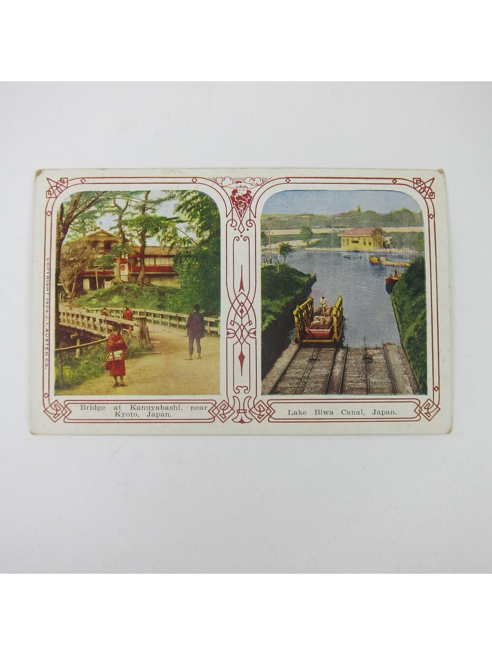 Postcard Japan Bridge at Kanuyabashi near Kyoto & Lake Biwa Canal Antique